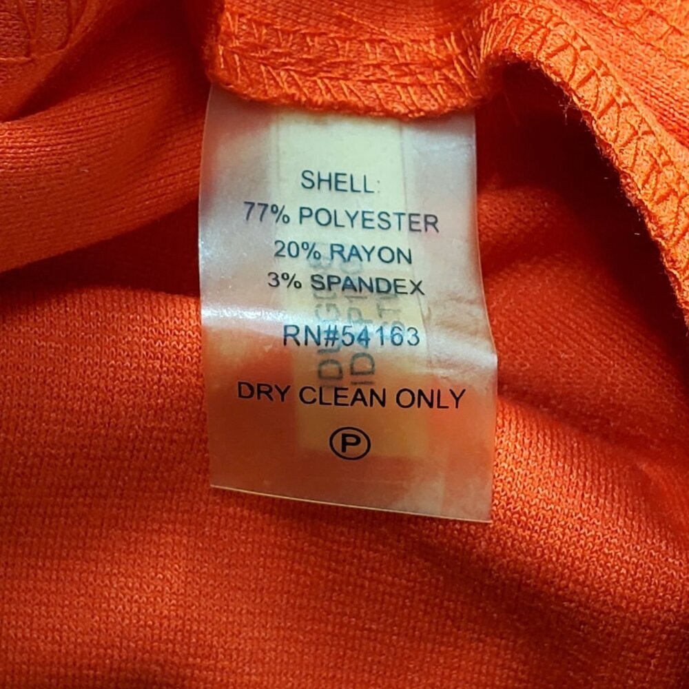 NWT Ivanka Trump Size 16 Sheath Dress Orange Starburst Sleeveless - Picture 5 of 12